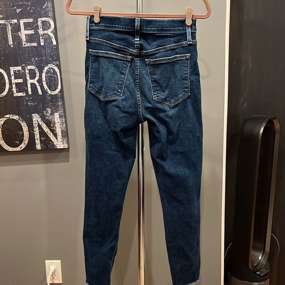 🇪🇸🐠J Crew Factory 10” High-Rise Skinny jeans raw hem stretch 27 - Picture 3 of 8